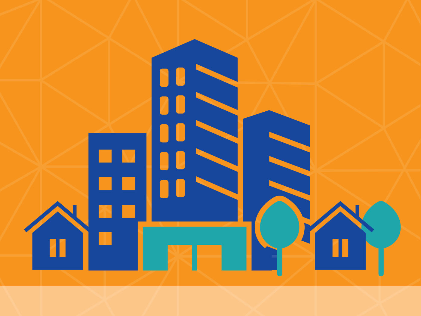 A graphic image of buildings