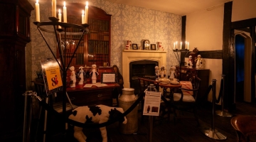 One of the rooms inside Tamworth Castle, decorated