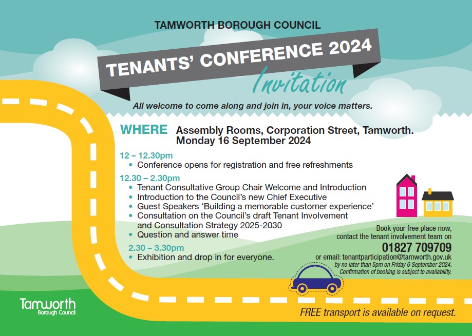 flyer for tenants conference detailing date and times