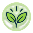 green icon with a leaf