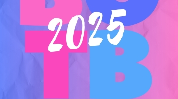 blue and pink background poster for BOTB 2025