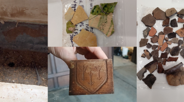 A collage of the different castle finds